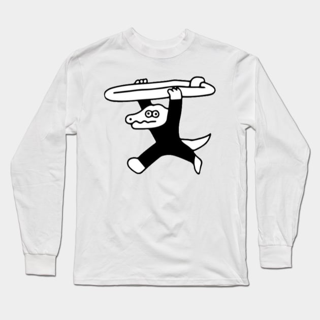 Crock surfer Long Sleeve T-Shirt by OldSchoolRetro